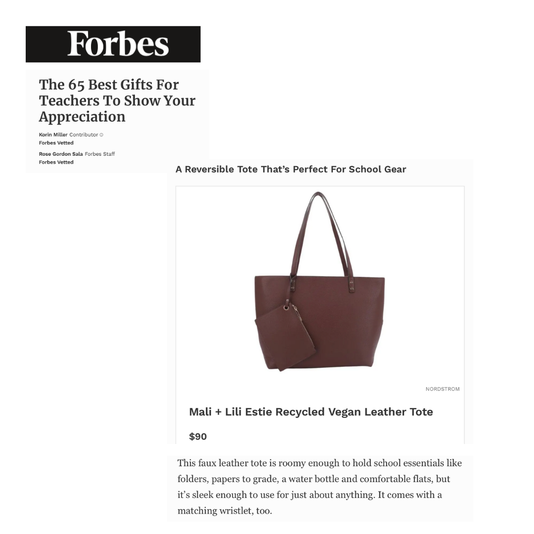 FORBES features MALI + LILI 65 Gifts For Teachers To Show Your Appreci