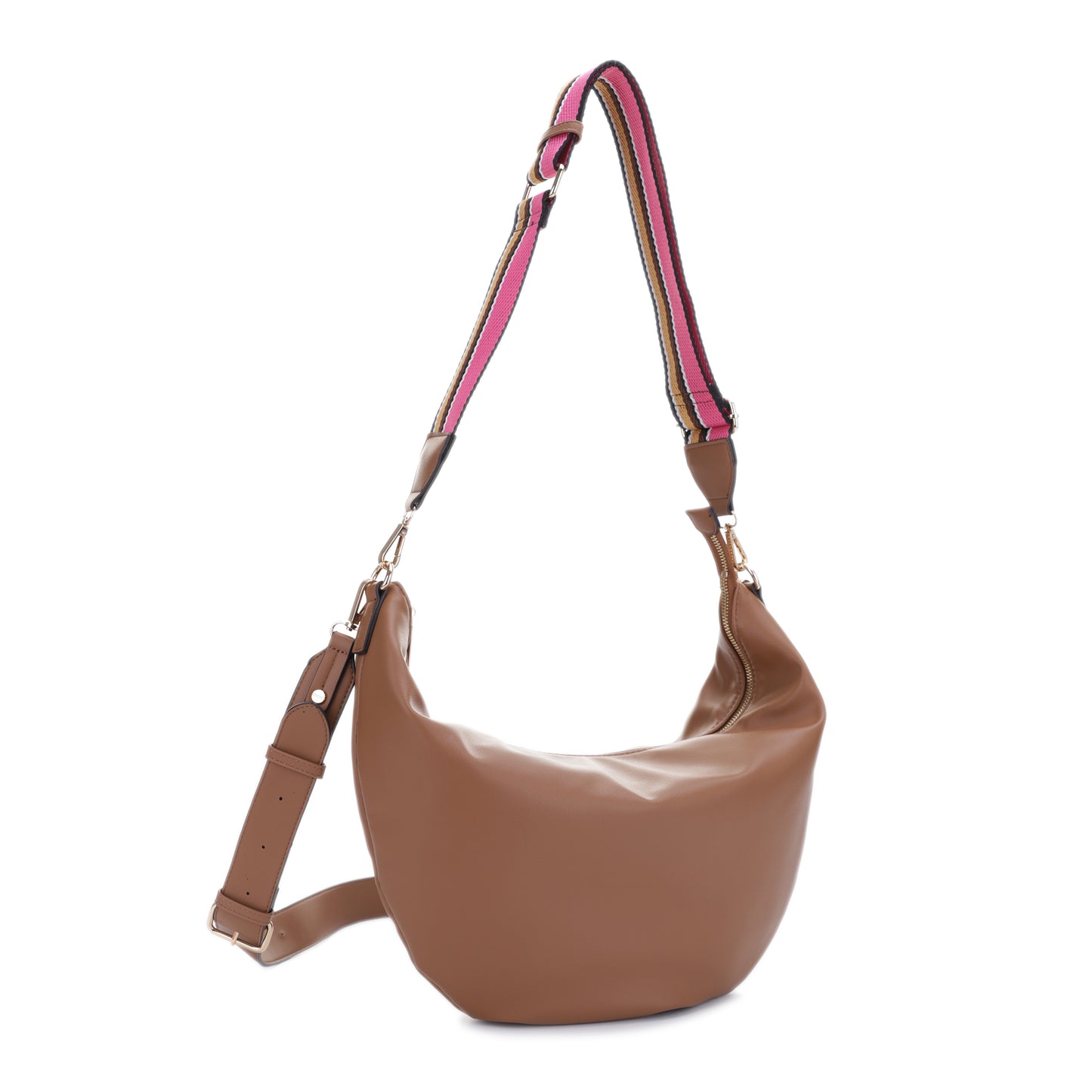 Megan Crescent Double Strap Hobo