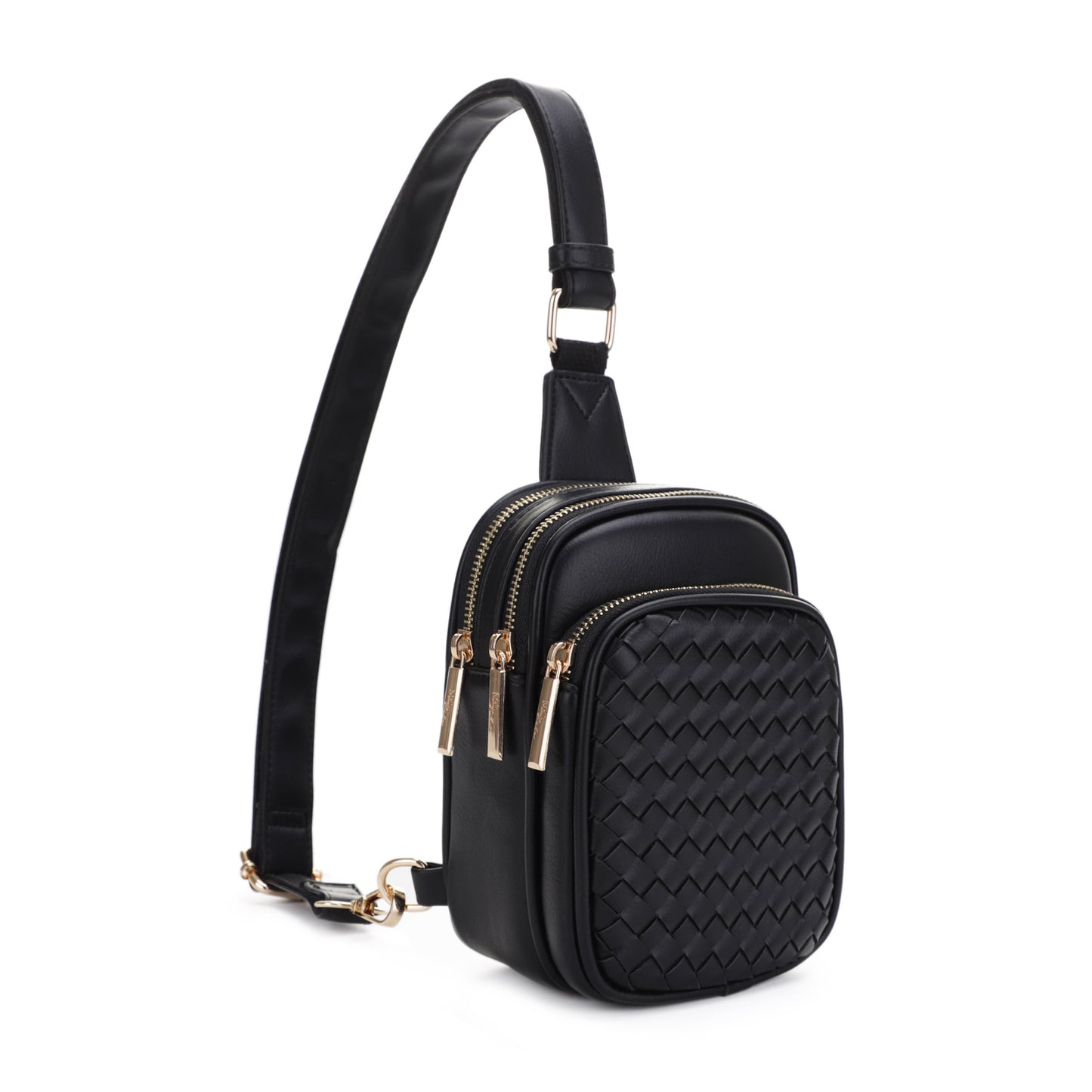 Josie Vegan Leather Woven Sling Bag