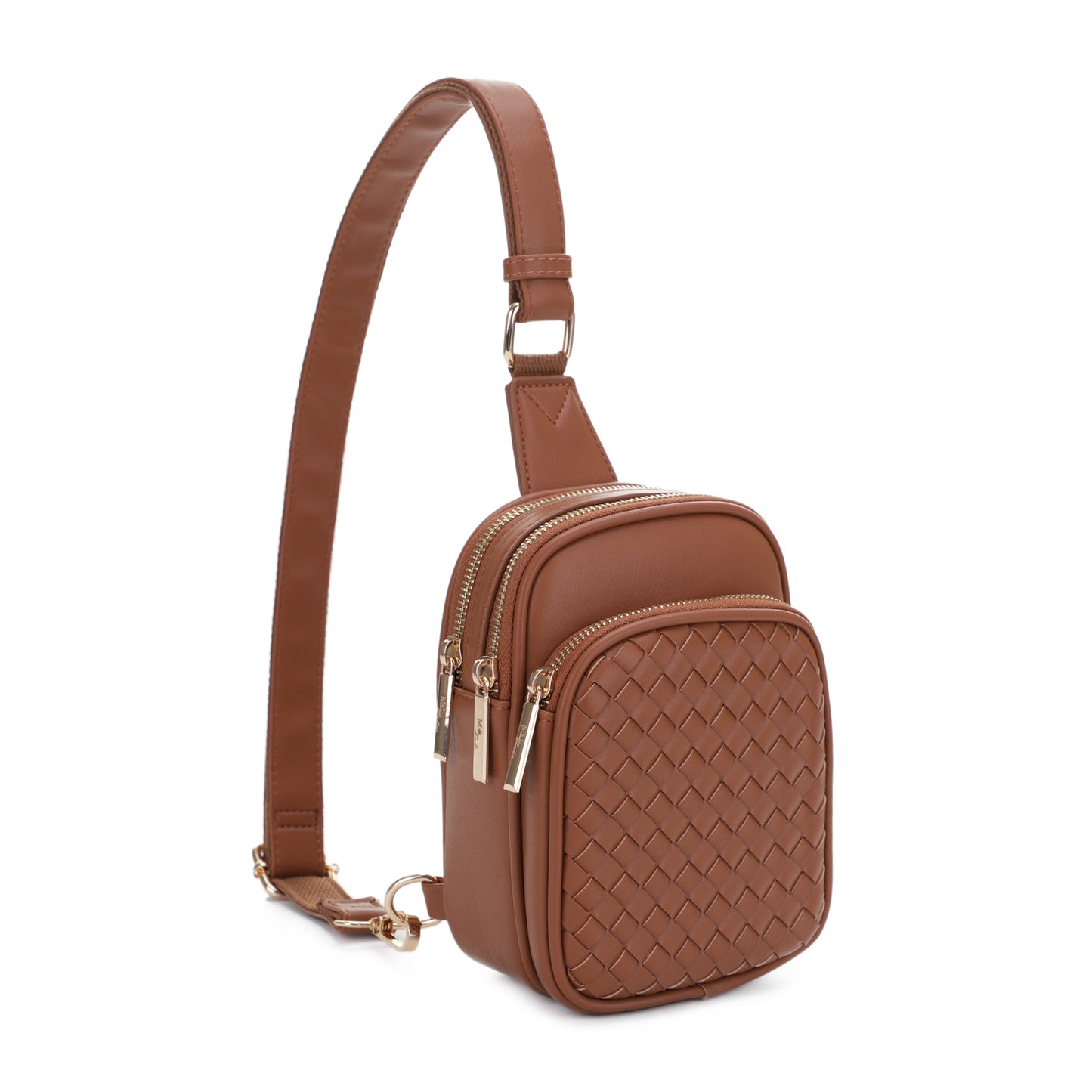 Josie Vegan Leather Woven Sling Bag
