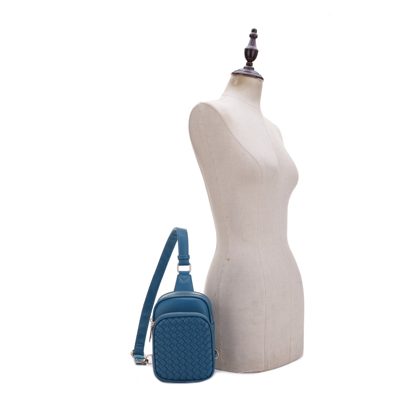 Josie Vegan Leather Woven Sling Bag