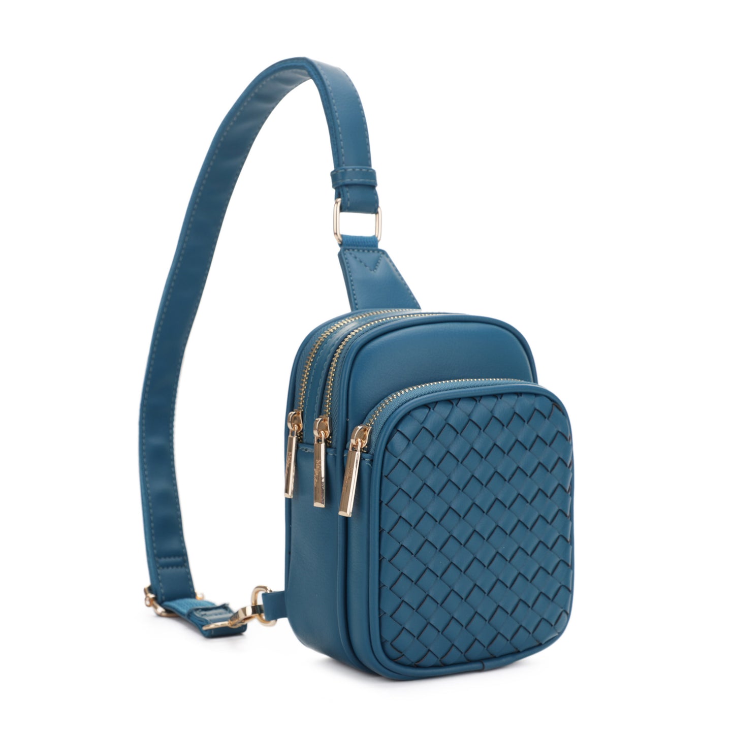 Josie Vegan Leather Woven Sling Bag