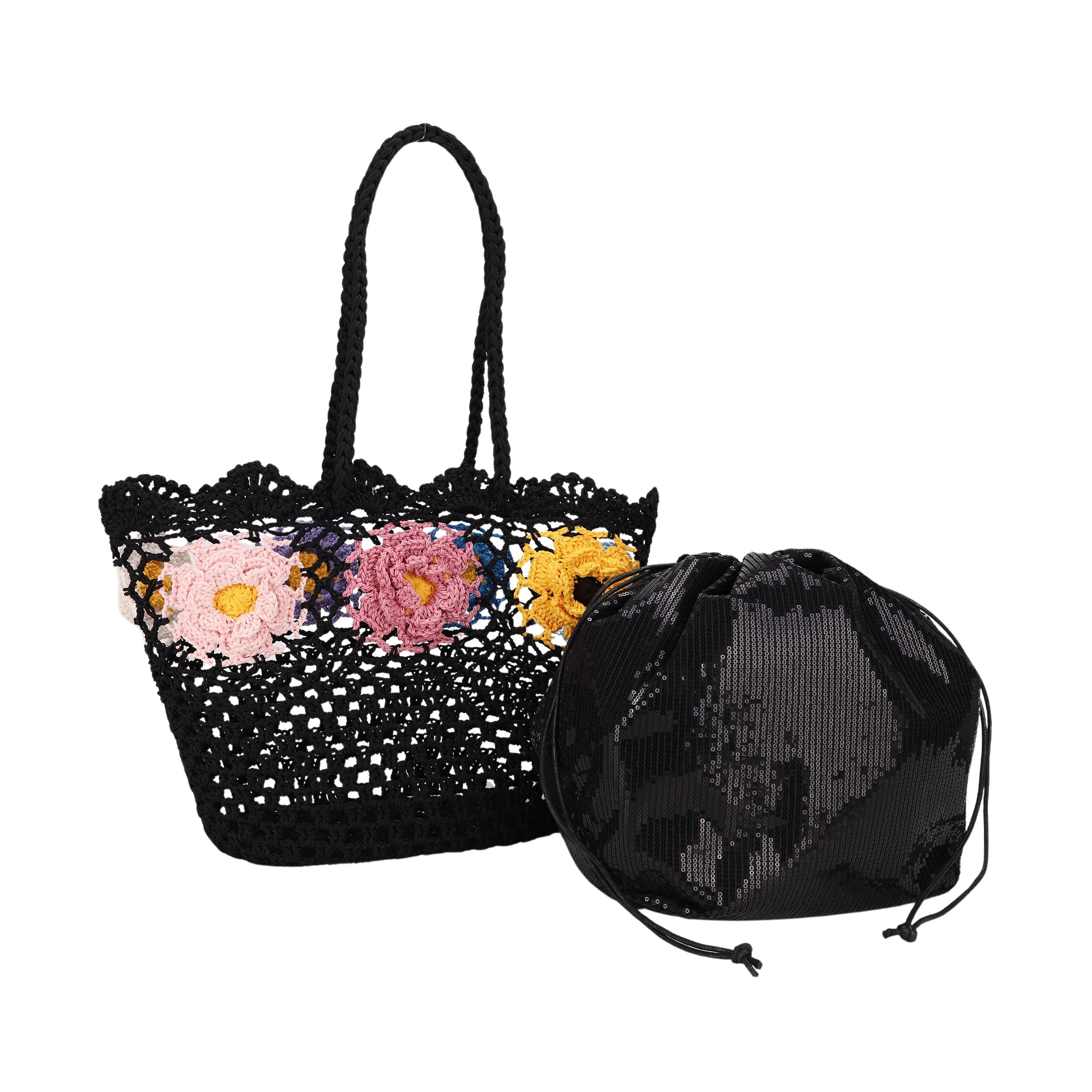 Maise Floral Crochet Tote