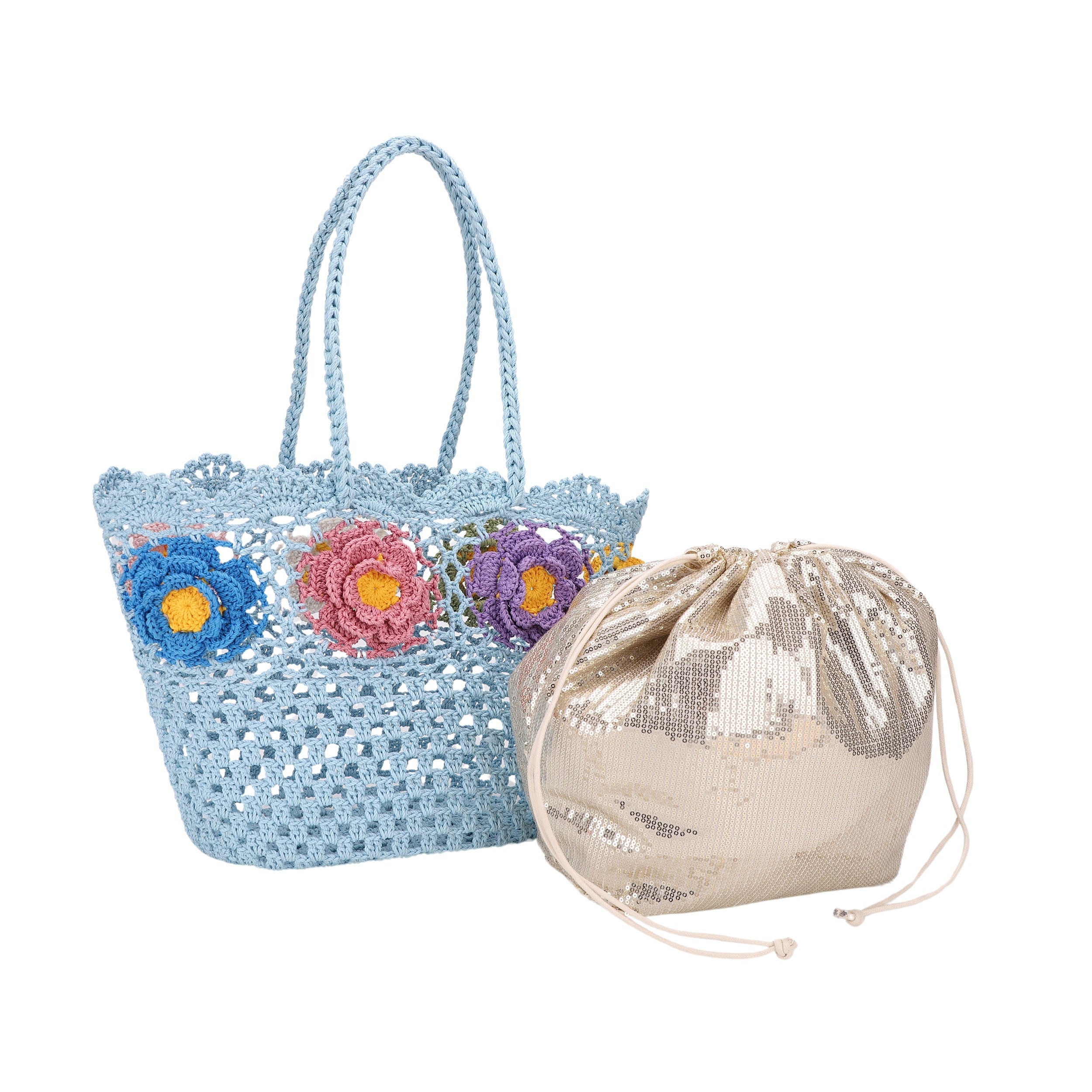 Maise Floral Crochet Tote