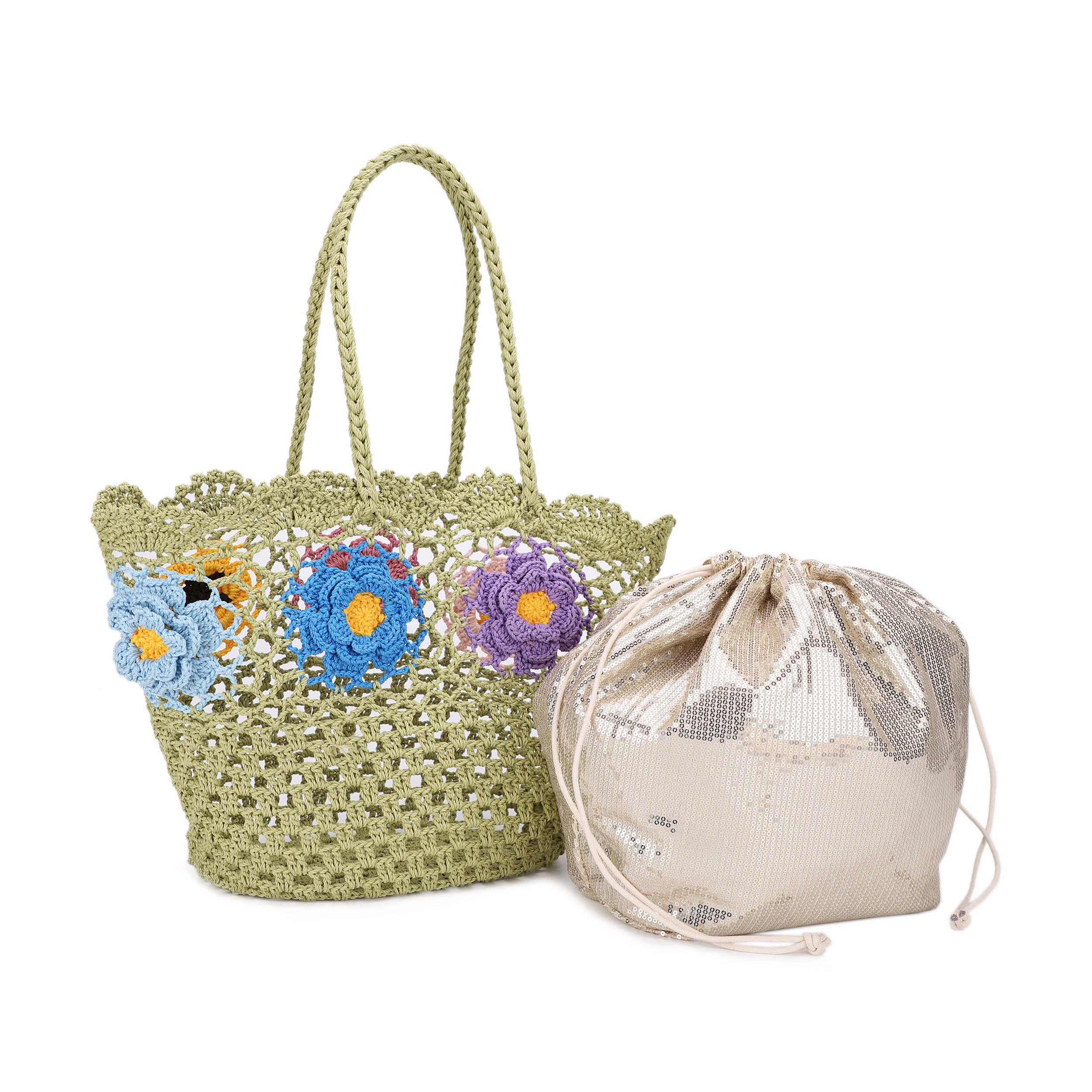 Maise Floral Crochet Tote