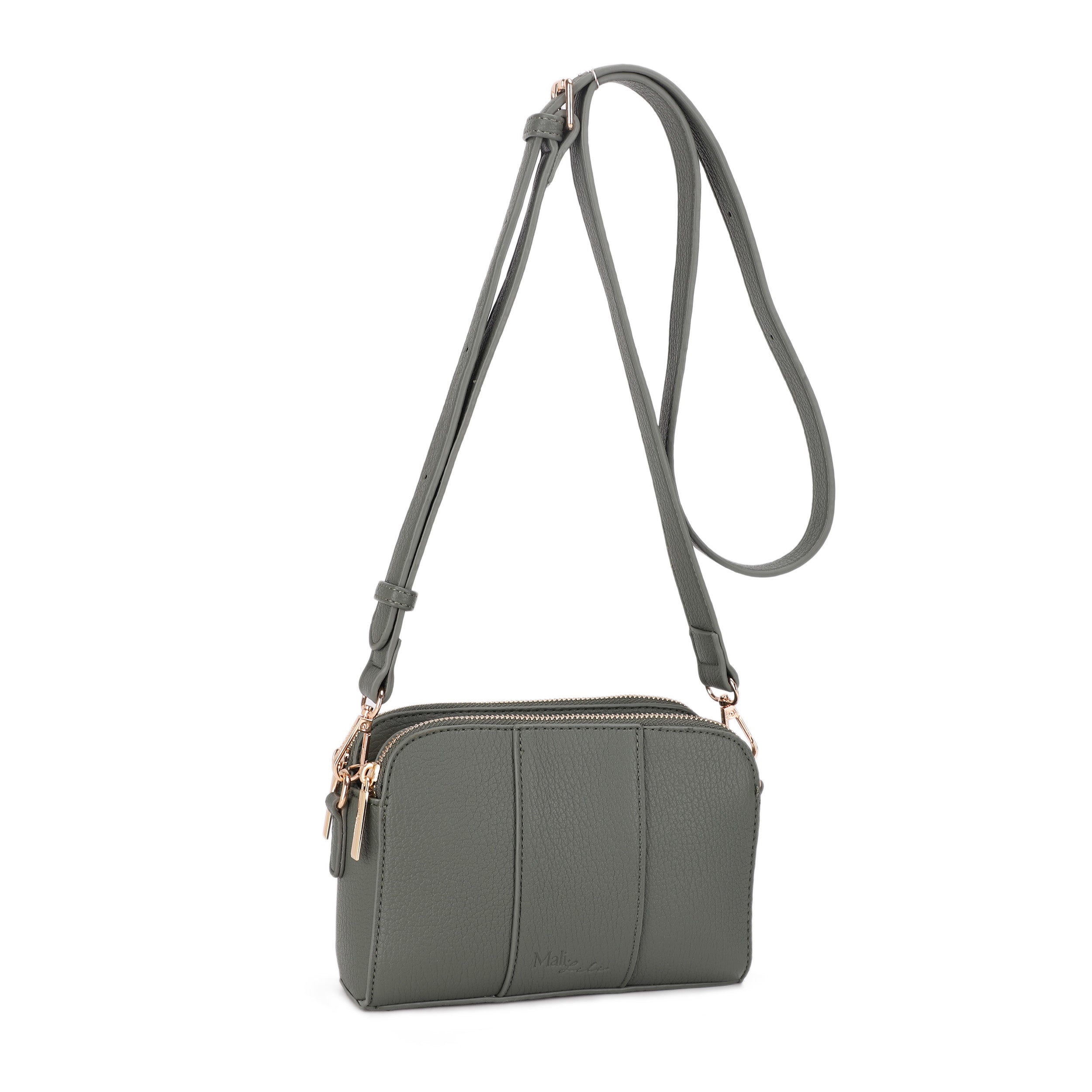 Rose Triple Compartment Crossbody Bag