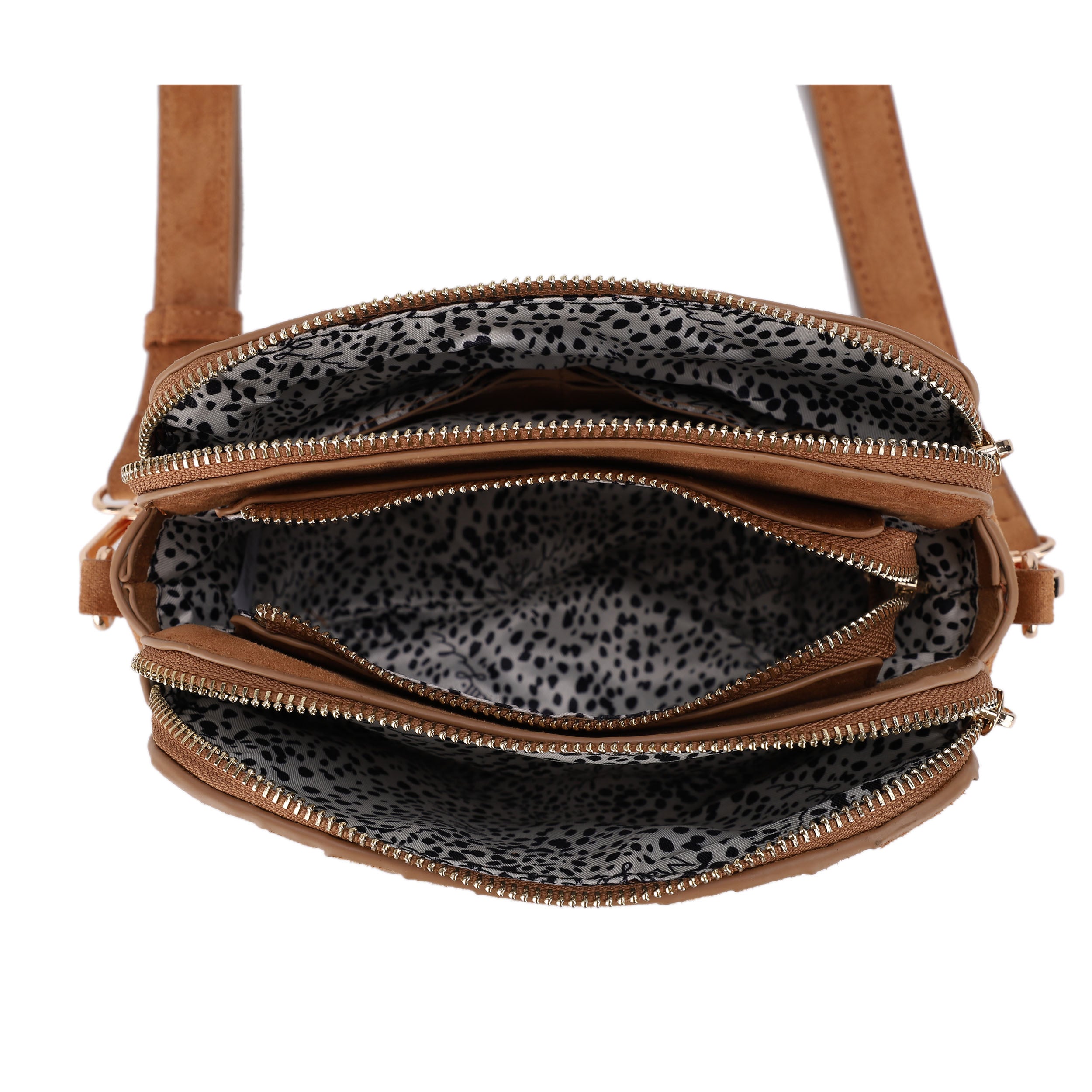 Mai Woven Suede Triple Compartment Crossbody