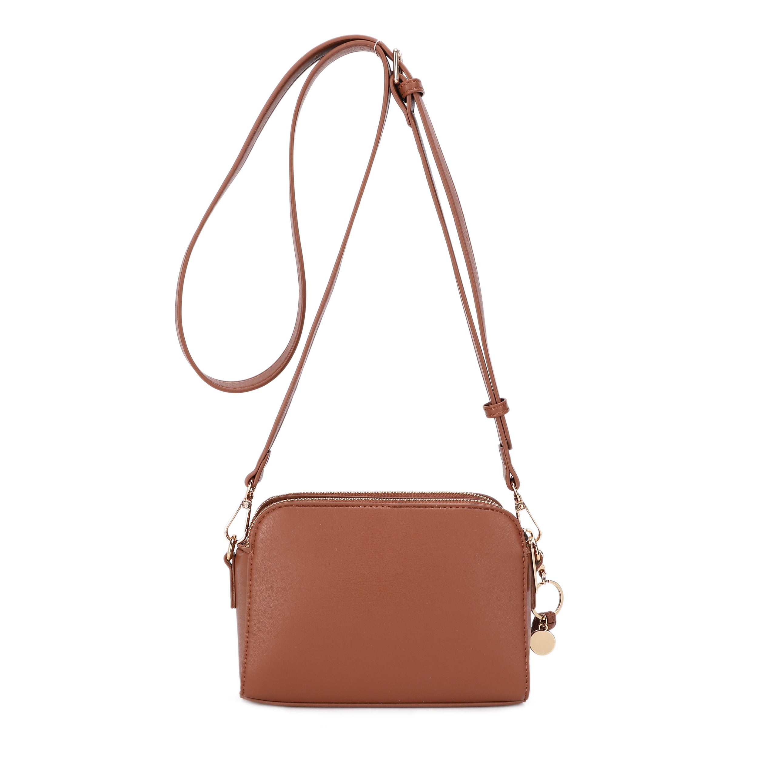 Nora Woven Triple Compartment Crossbody Bag