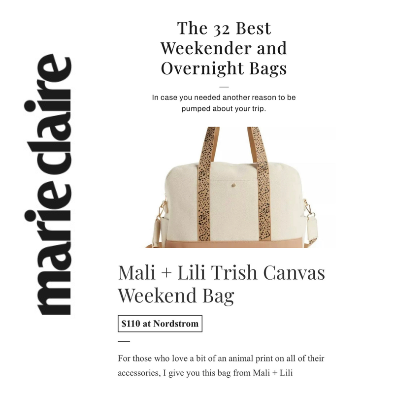 Marie Claire, MALI + LILI Trish Canvas Weekender Bag