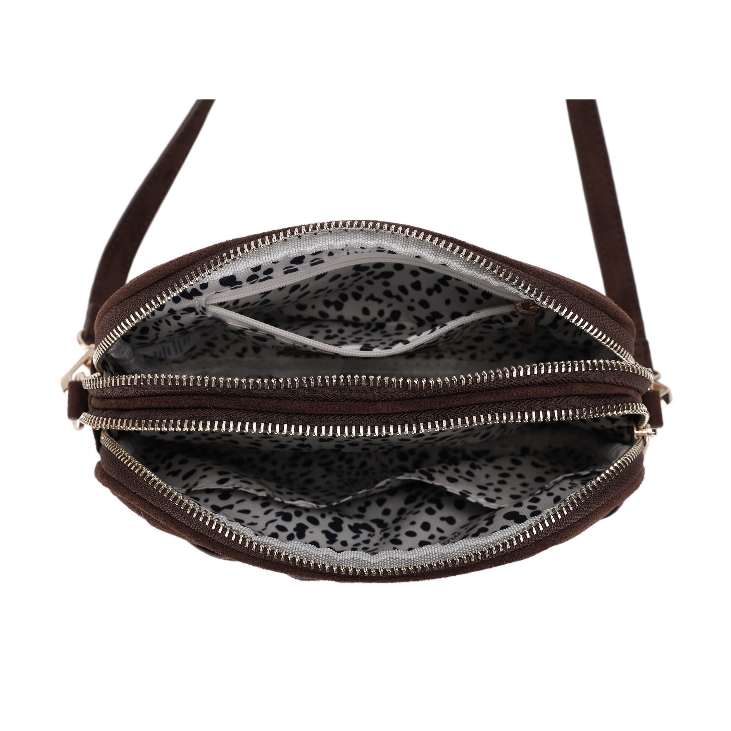 Monica Suede Woven Crossbody Bag