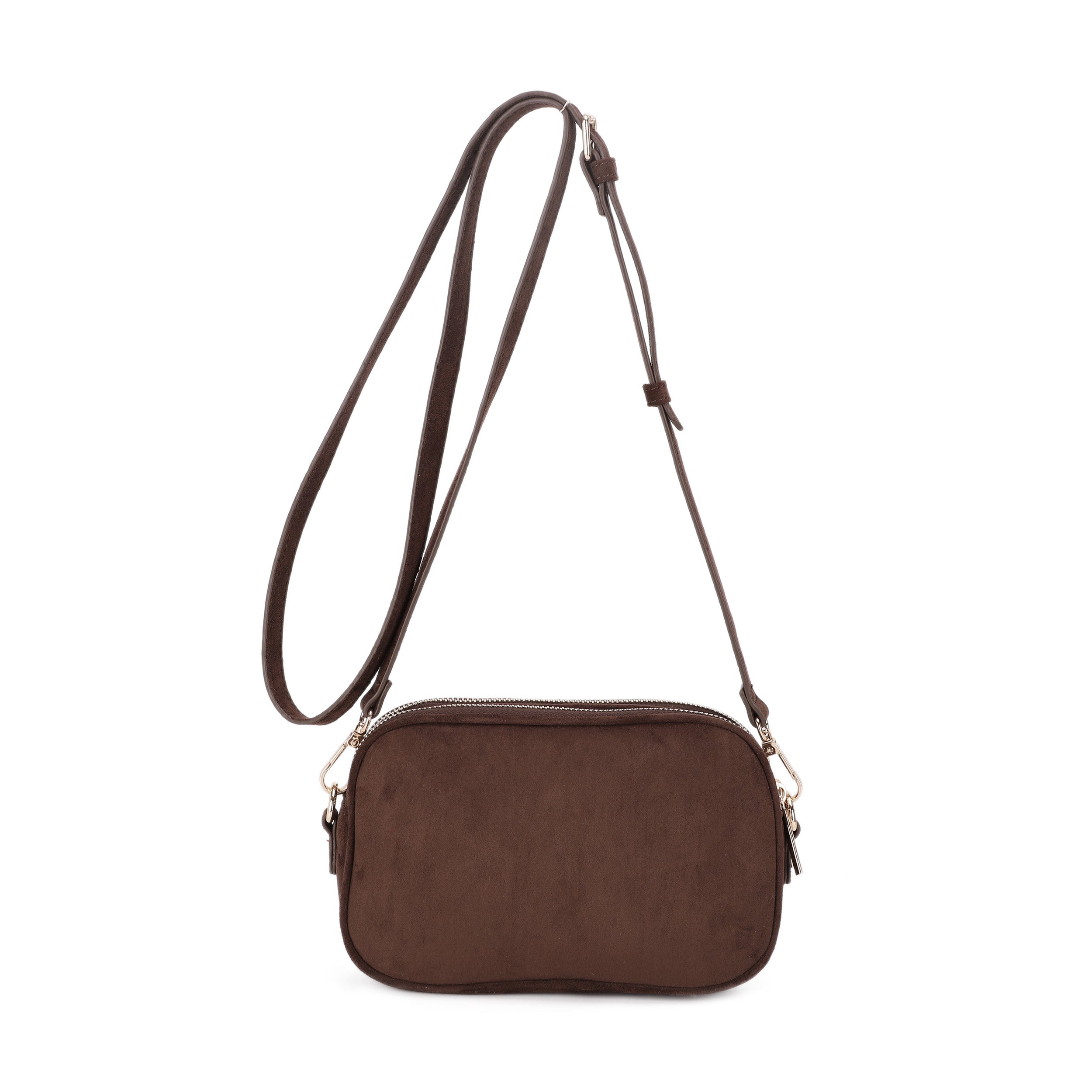 Monica Suede Woven Crossbody Bag