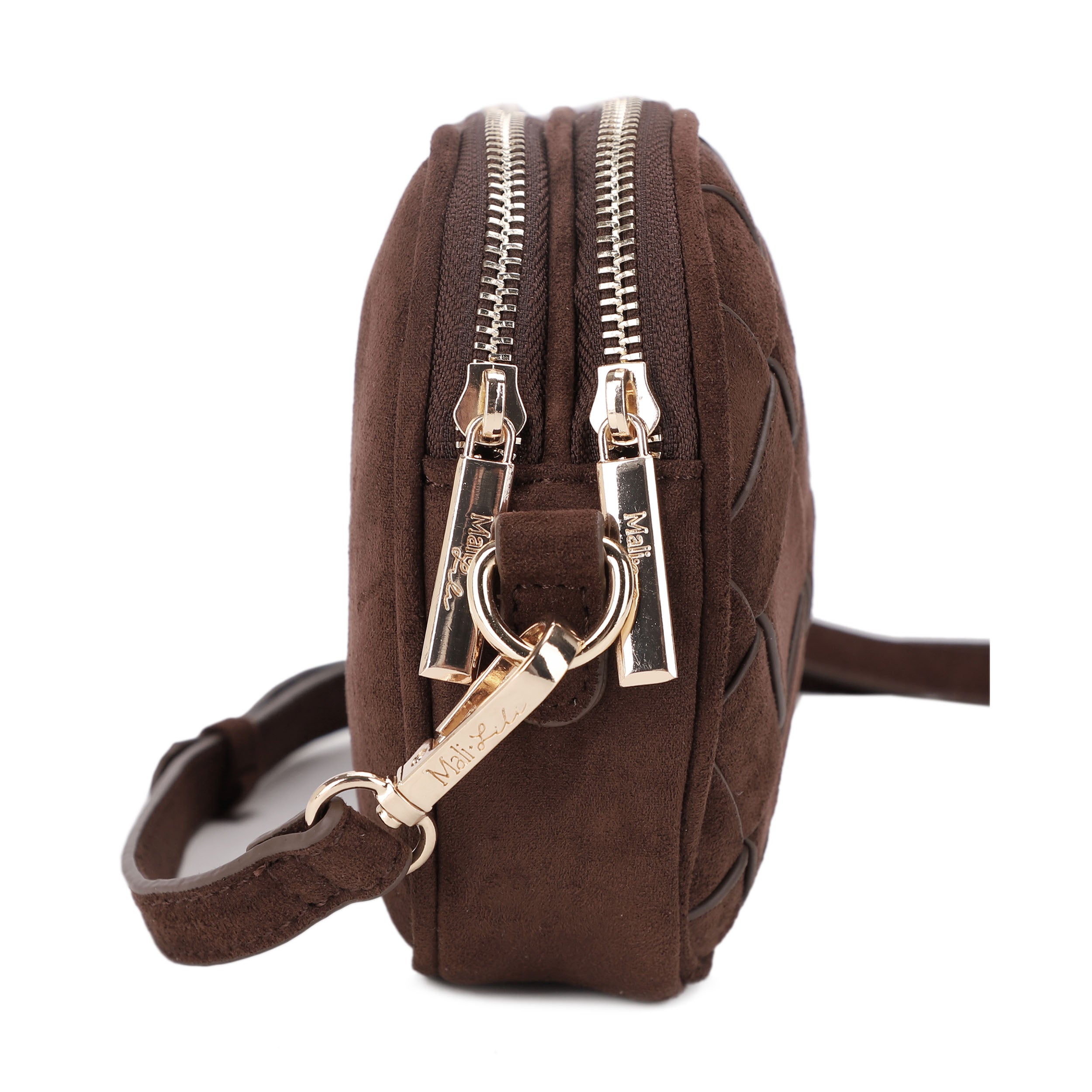 Monica Suede Woven Crossbody Bag