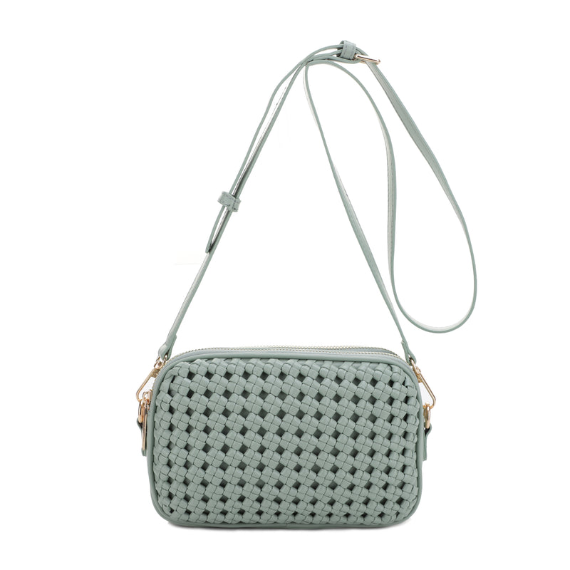 Coco Texture Double Compartment Crossbody