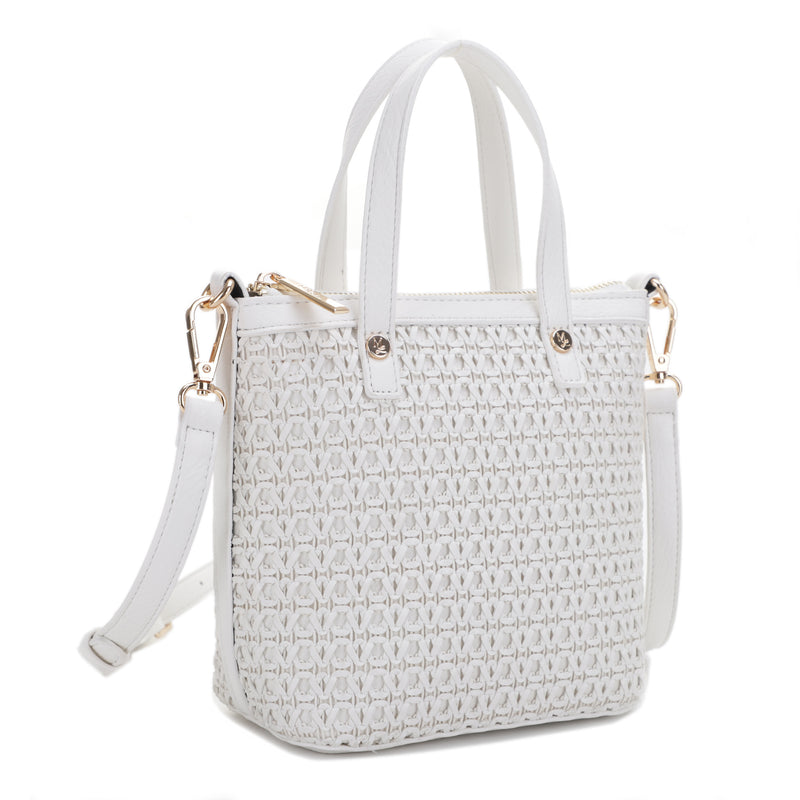 Mia Rattan Mini Tote Crossbody