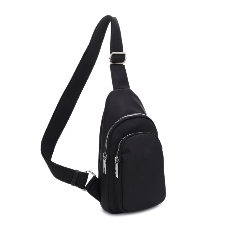 Logan Nylon Double Compartment Sling Bag