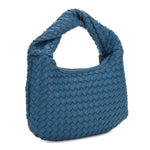 Libby Woven Vegan Leather Twist Handheld Bag