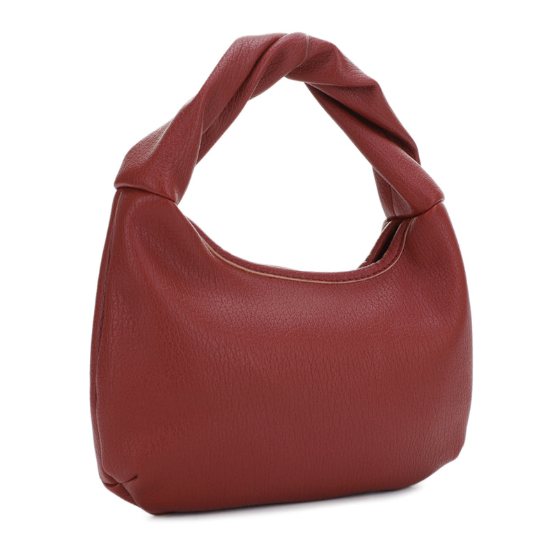 Libby Recycled Vegan Leather Twist Handheld Bag