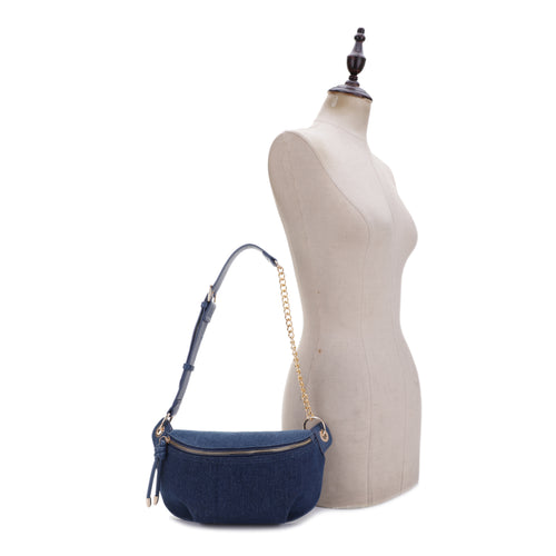 Evelyn Denim Chain Sling Bag