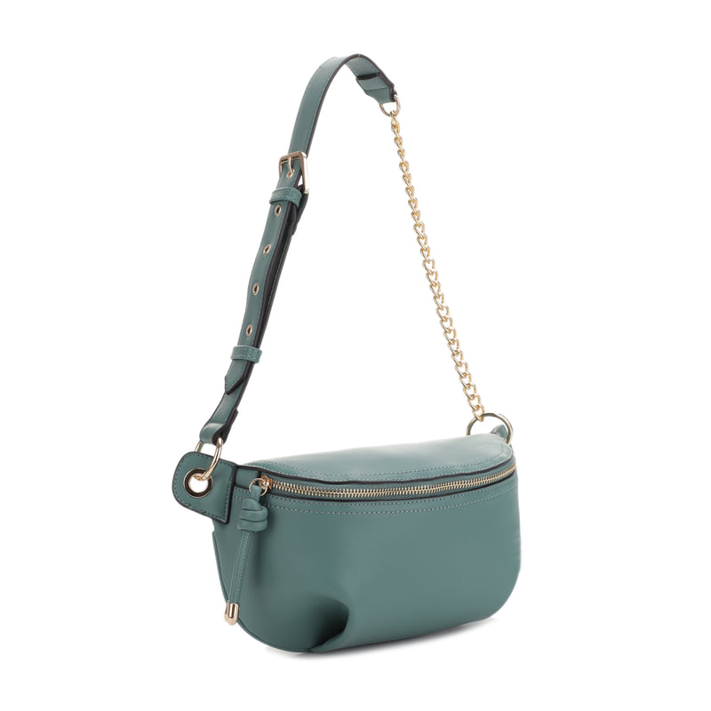 Evelyn Vegan Leather Chain Sling Bag