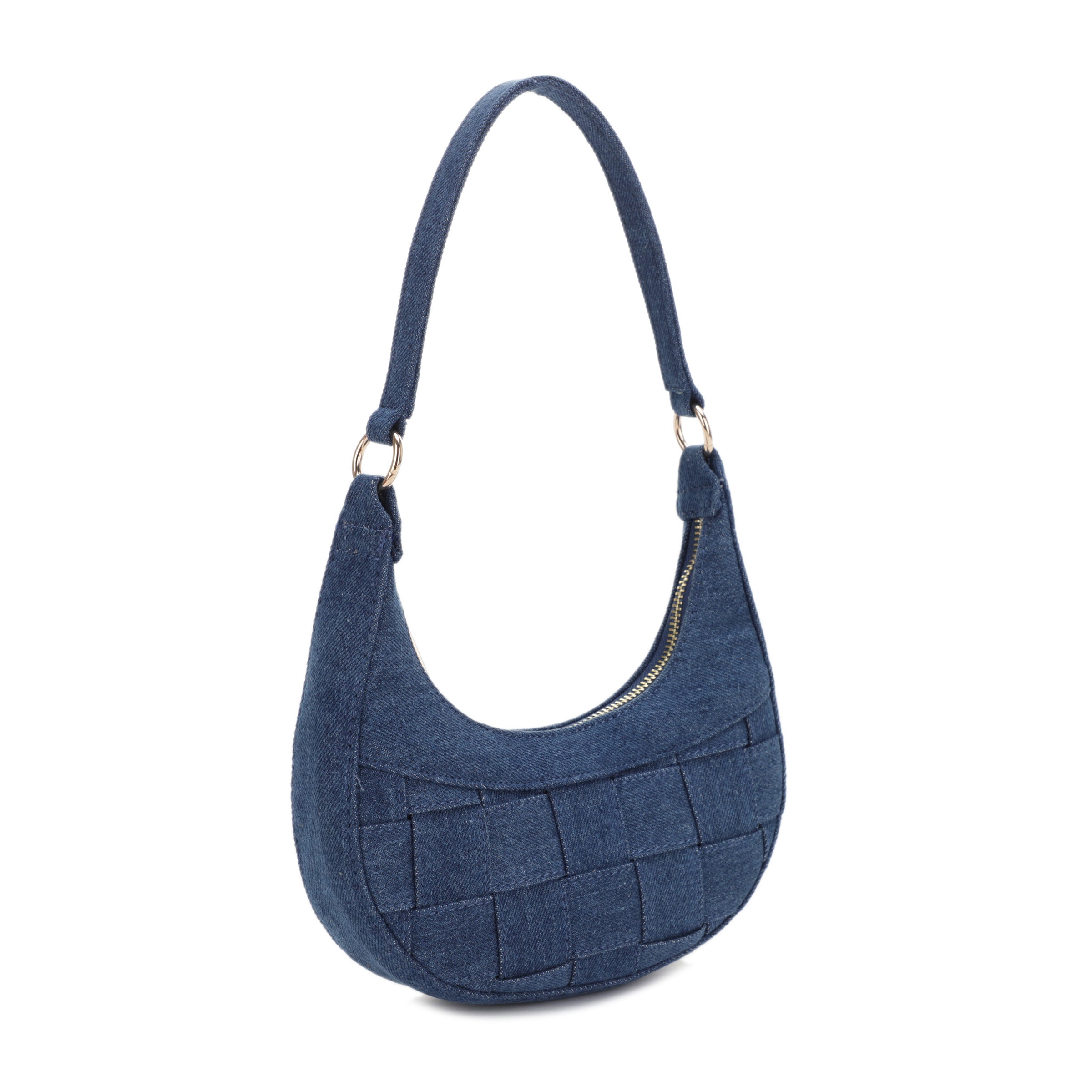 Denim baguette bag hotsell