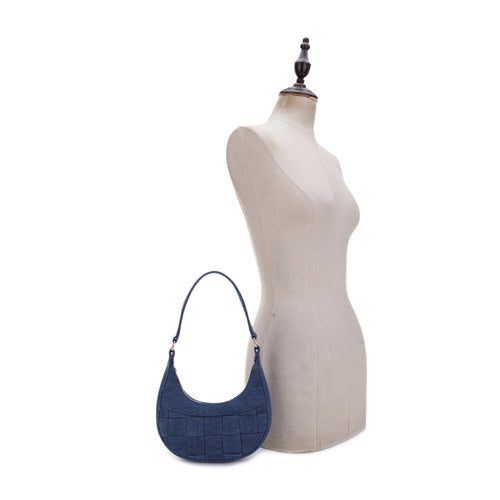 Leilani Woven Denim Baguette Bag