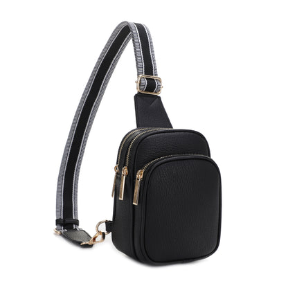 Josie Vegan Leather Web Sling Bag