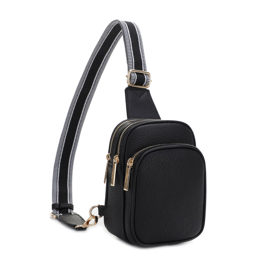 Josie Vegan Leather Web Sling Bag