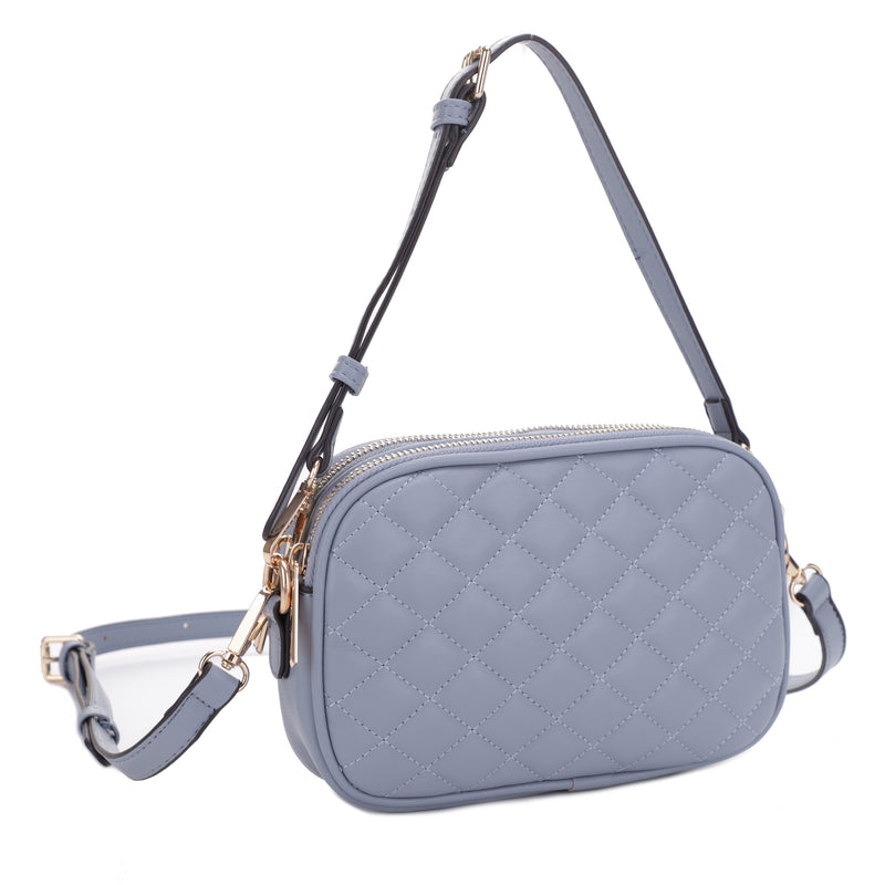 Ava Vegan Leather Quilted Crossbody