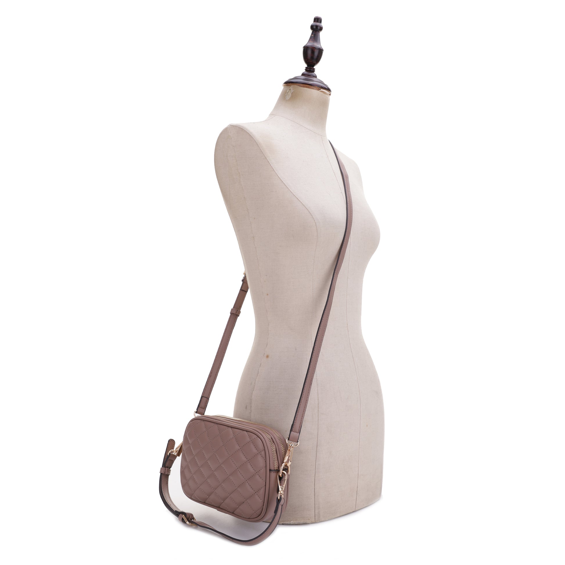 Leather Double Zip Camera Crossbody, Banana Republic