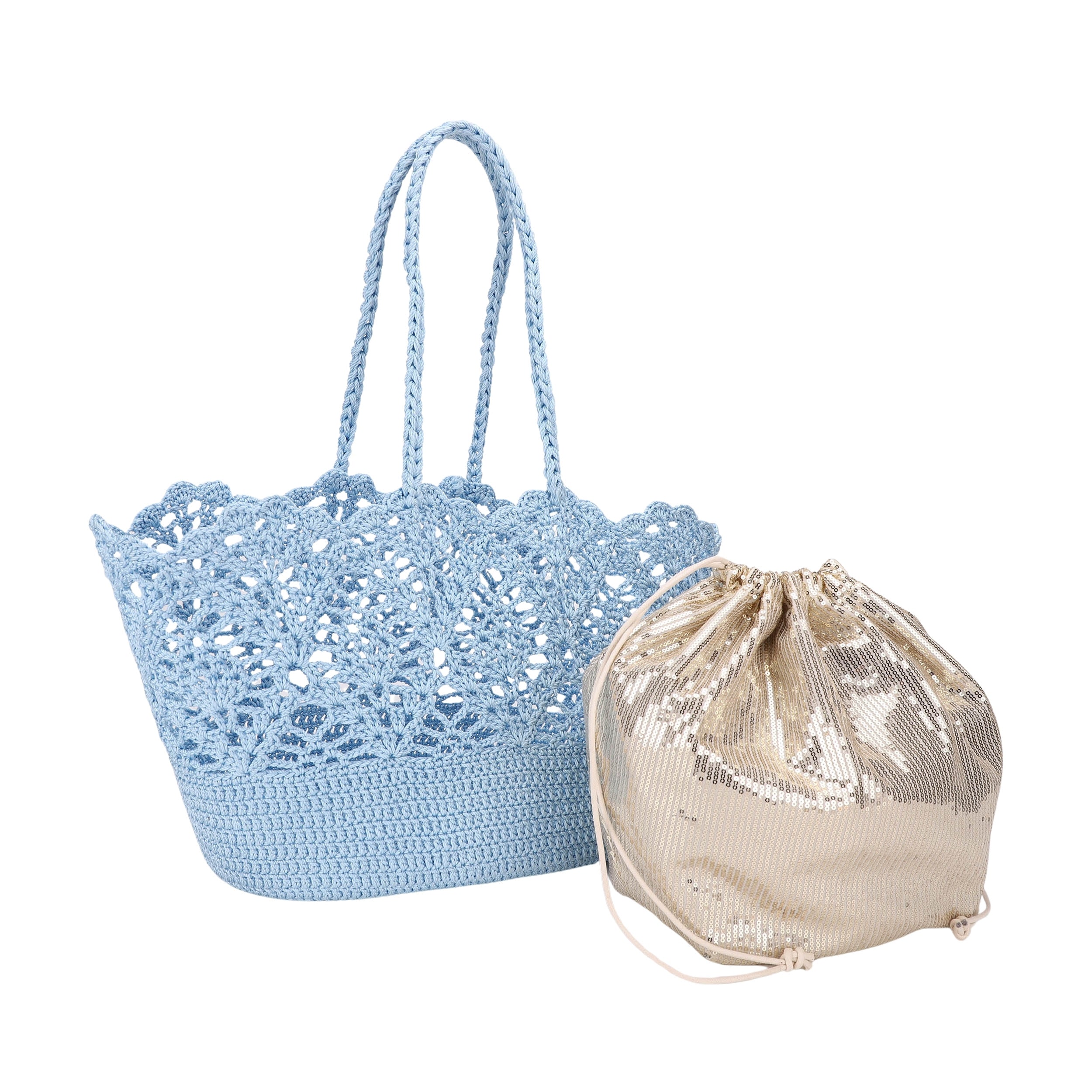 Flynn Floral Crochet Tote