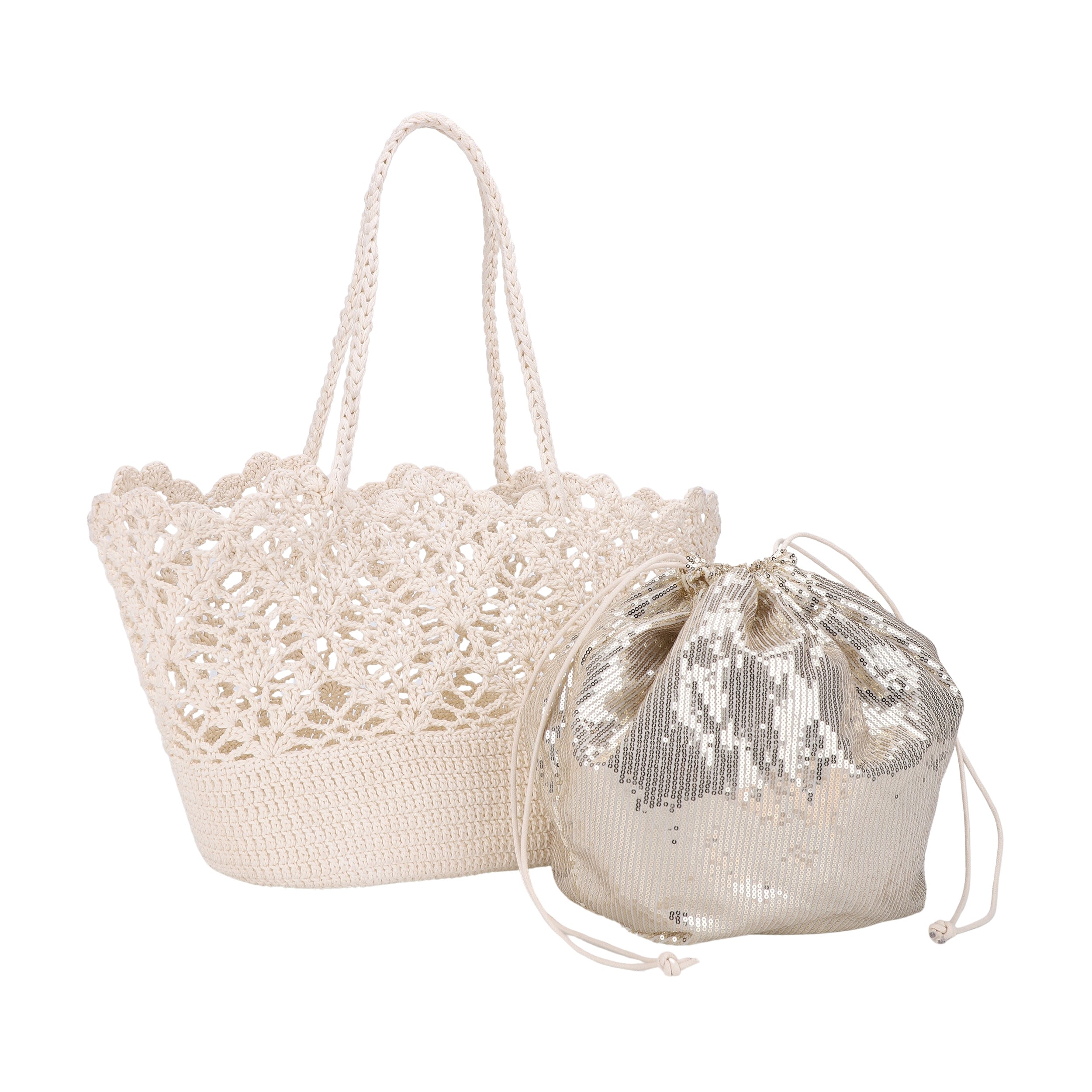 Flynn Floral Crochet Tote
