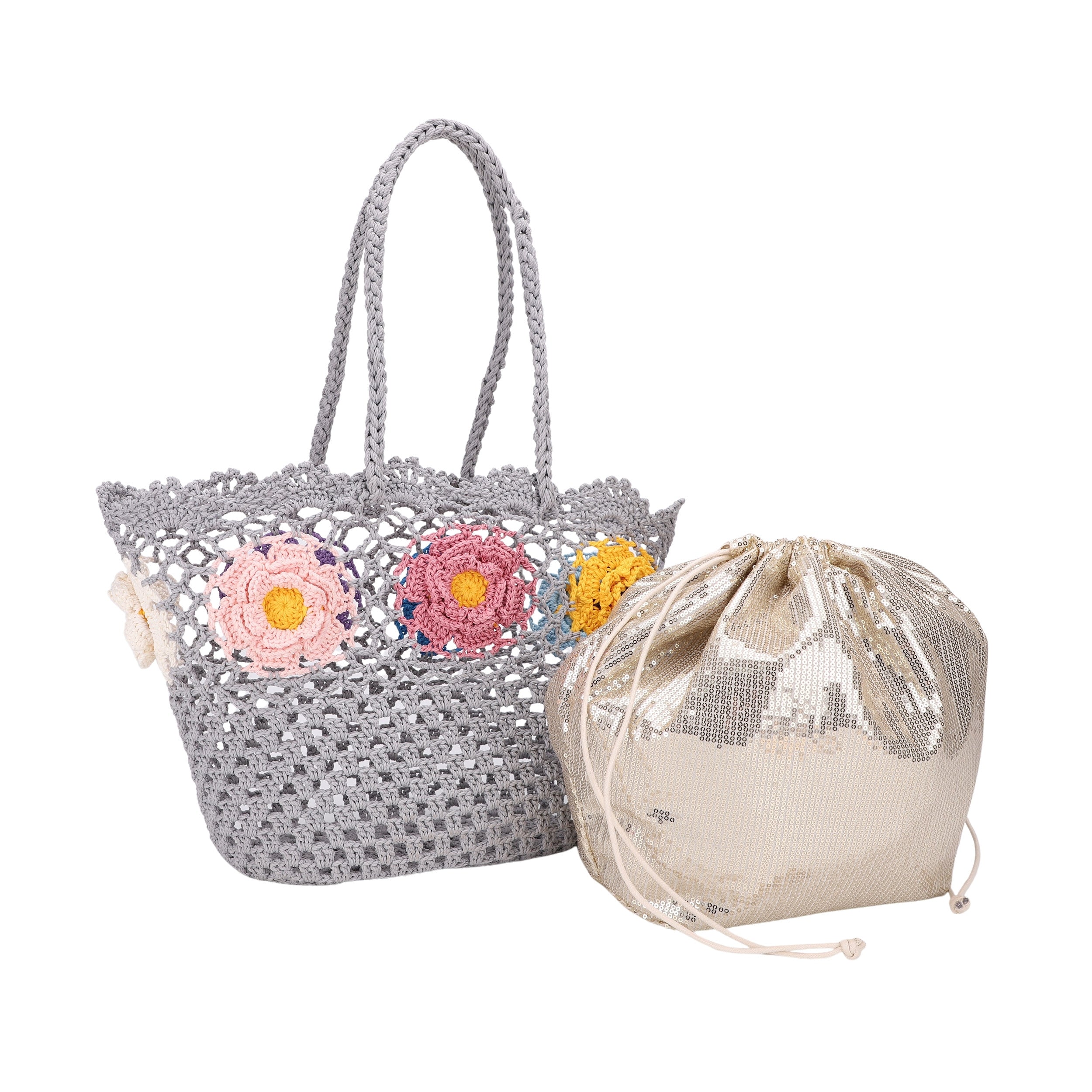 Maise Floral Crochet Tote