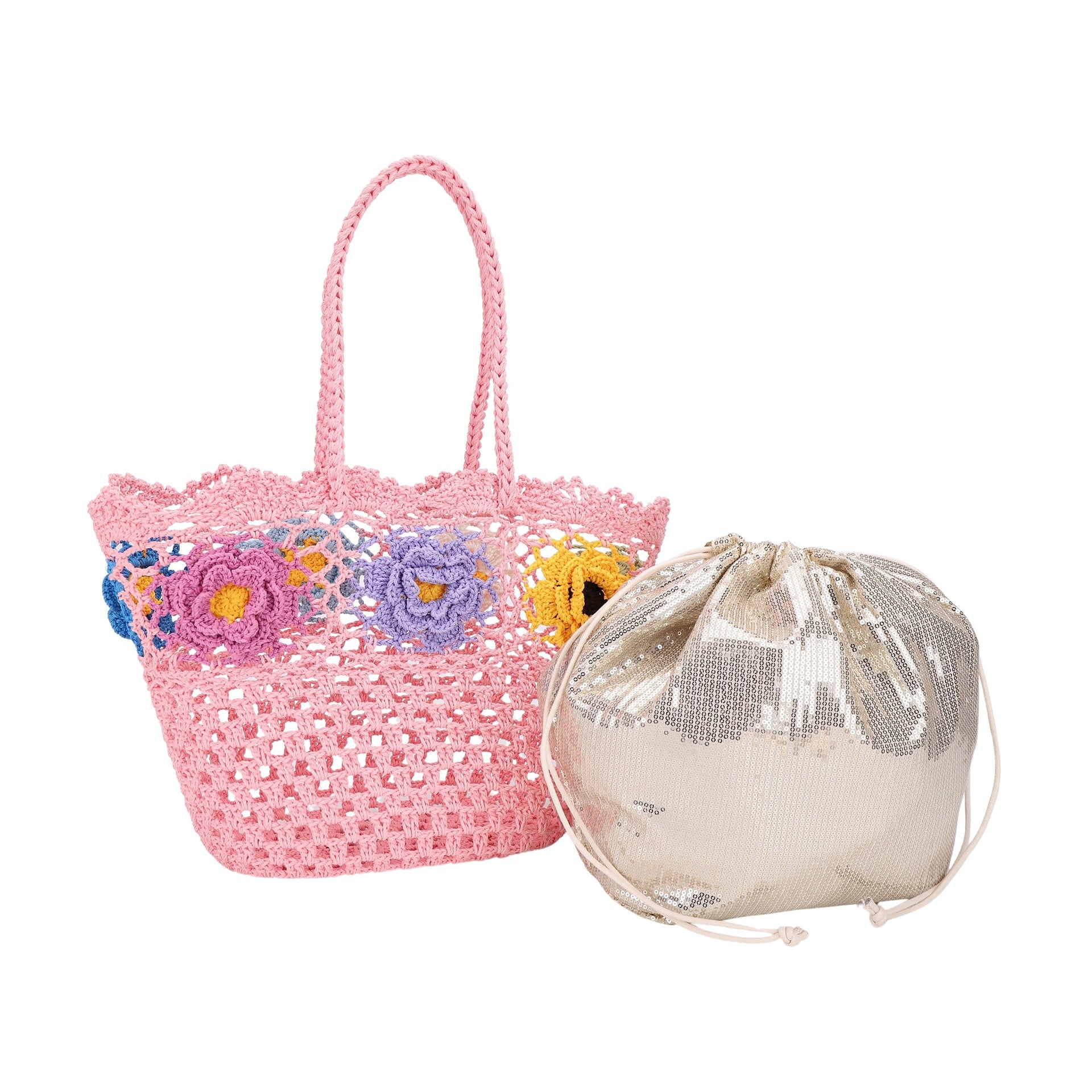 Maise Floral Crochet Tote