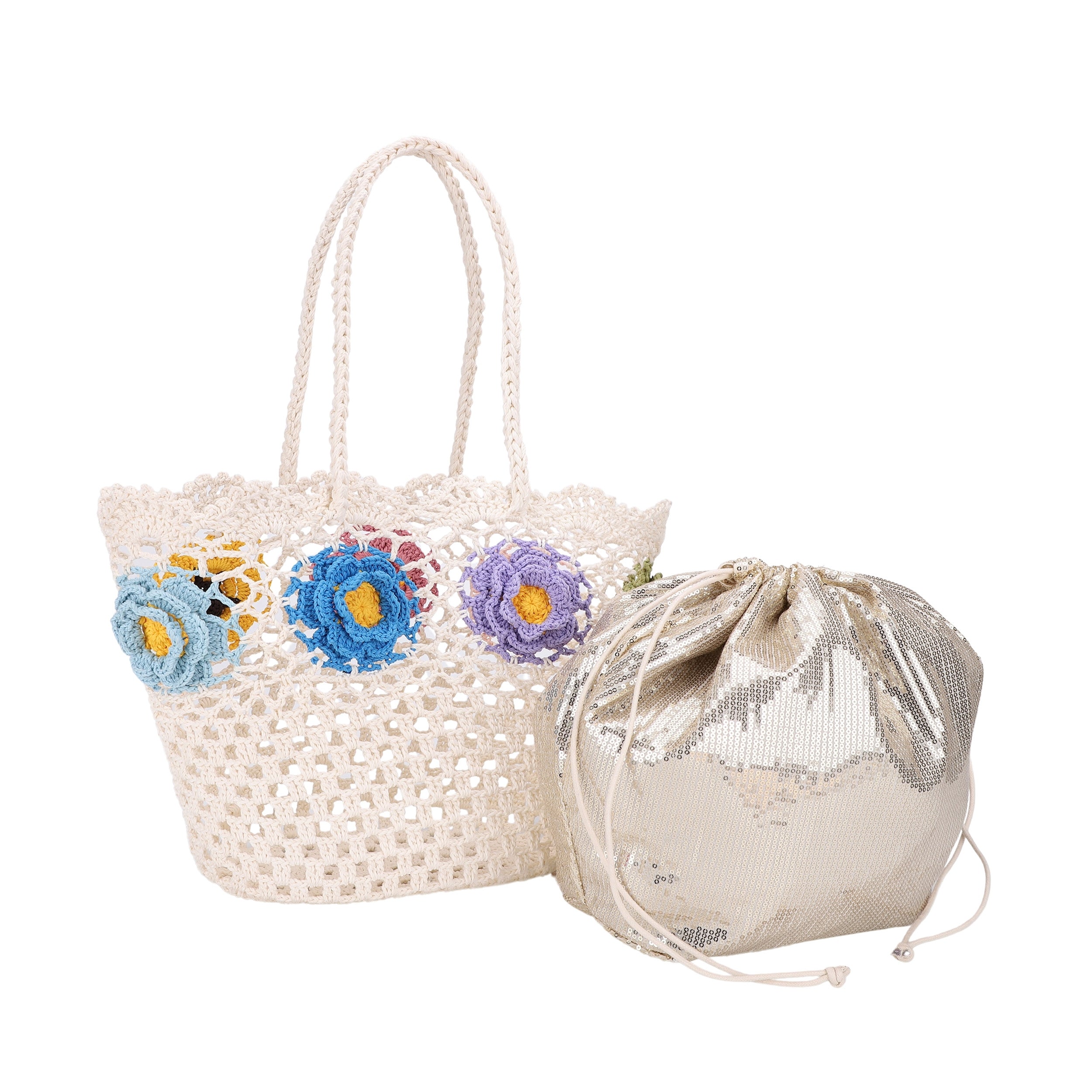 Maise Floral Crochet Tote