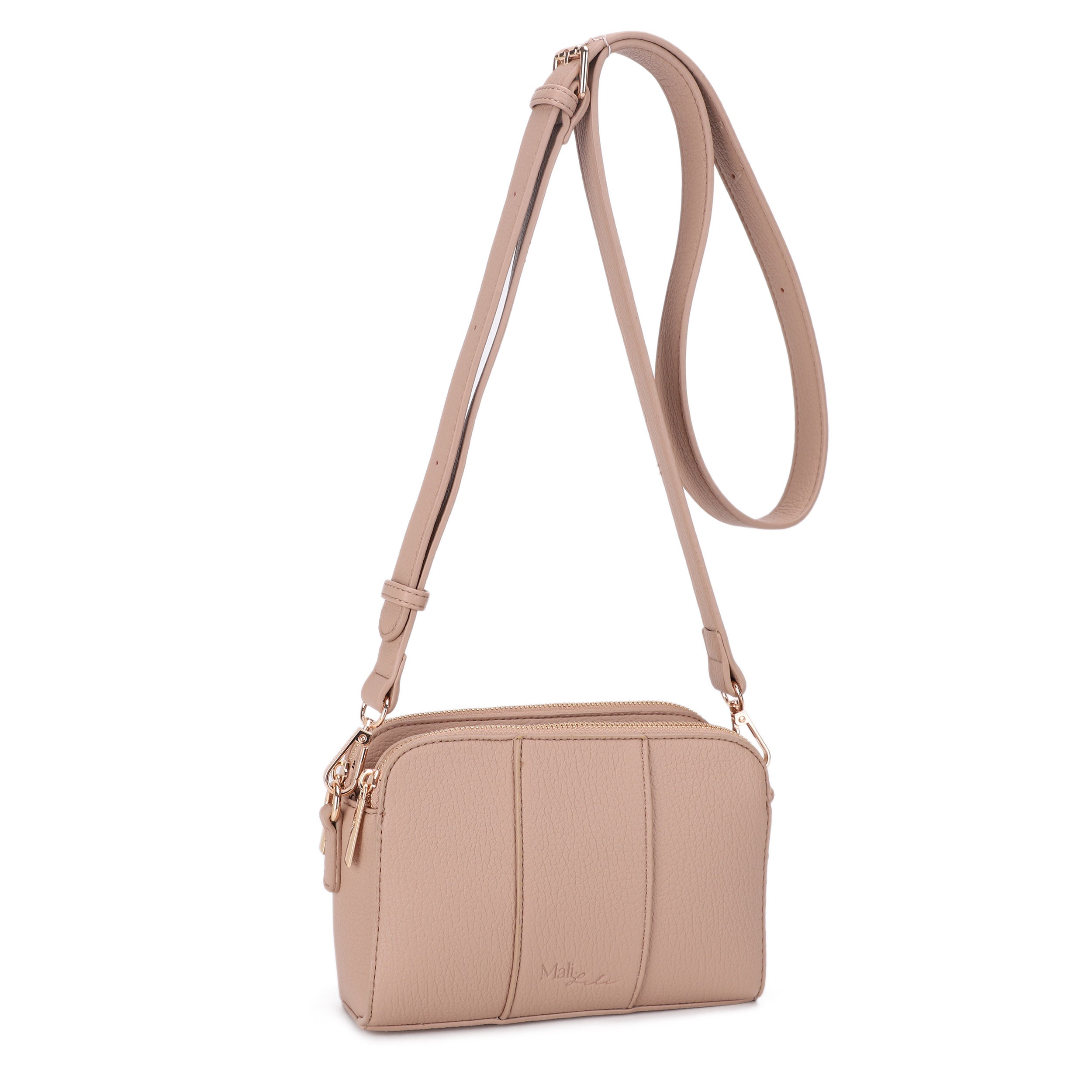 Rose Triple Compartment Crossbody Bag