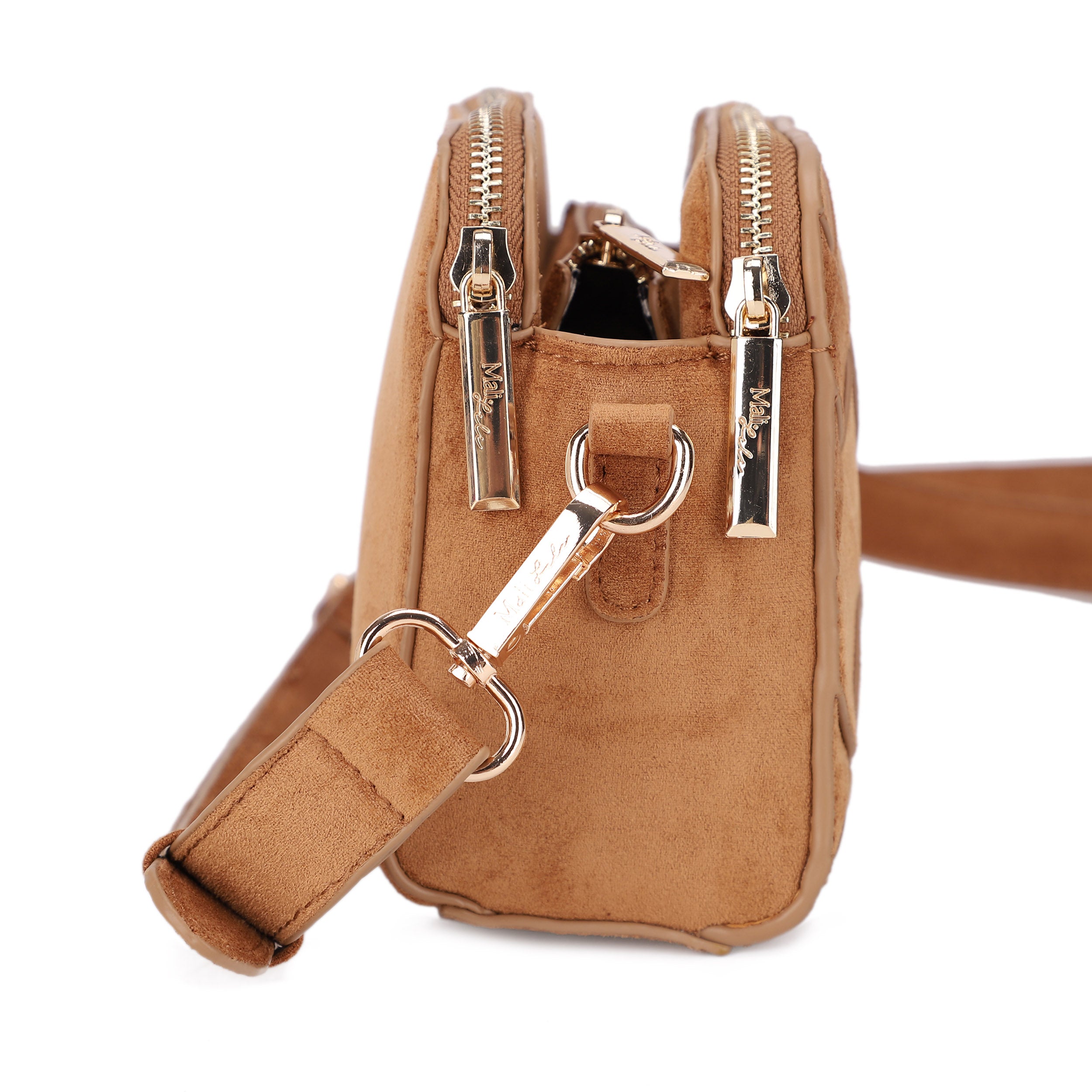 Mai Woven Suede Triple Compartment Crossbody