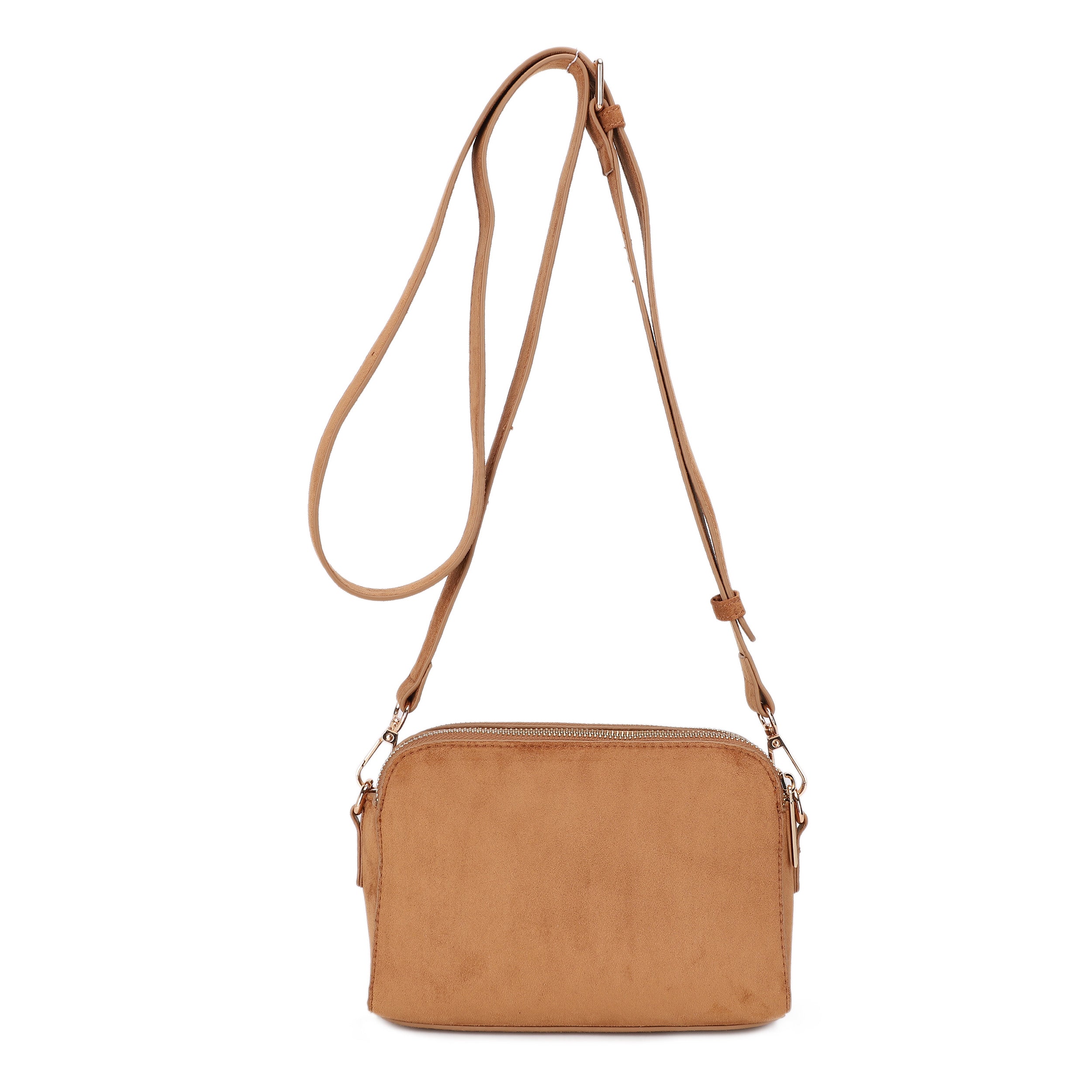 Mai Woven Suede Triple Compartment Crossbody