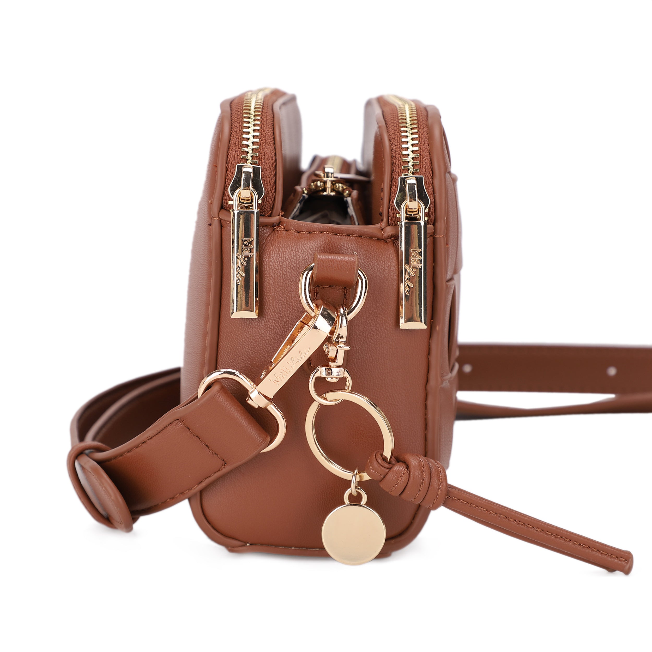 Nora Woven Triple Compartment Crossbody Bag