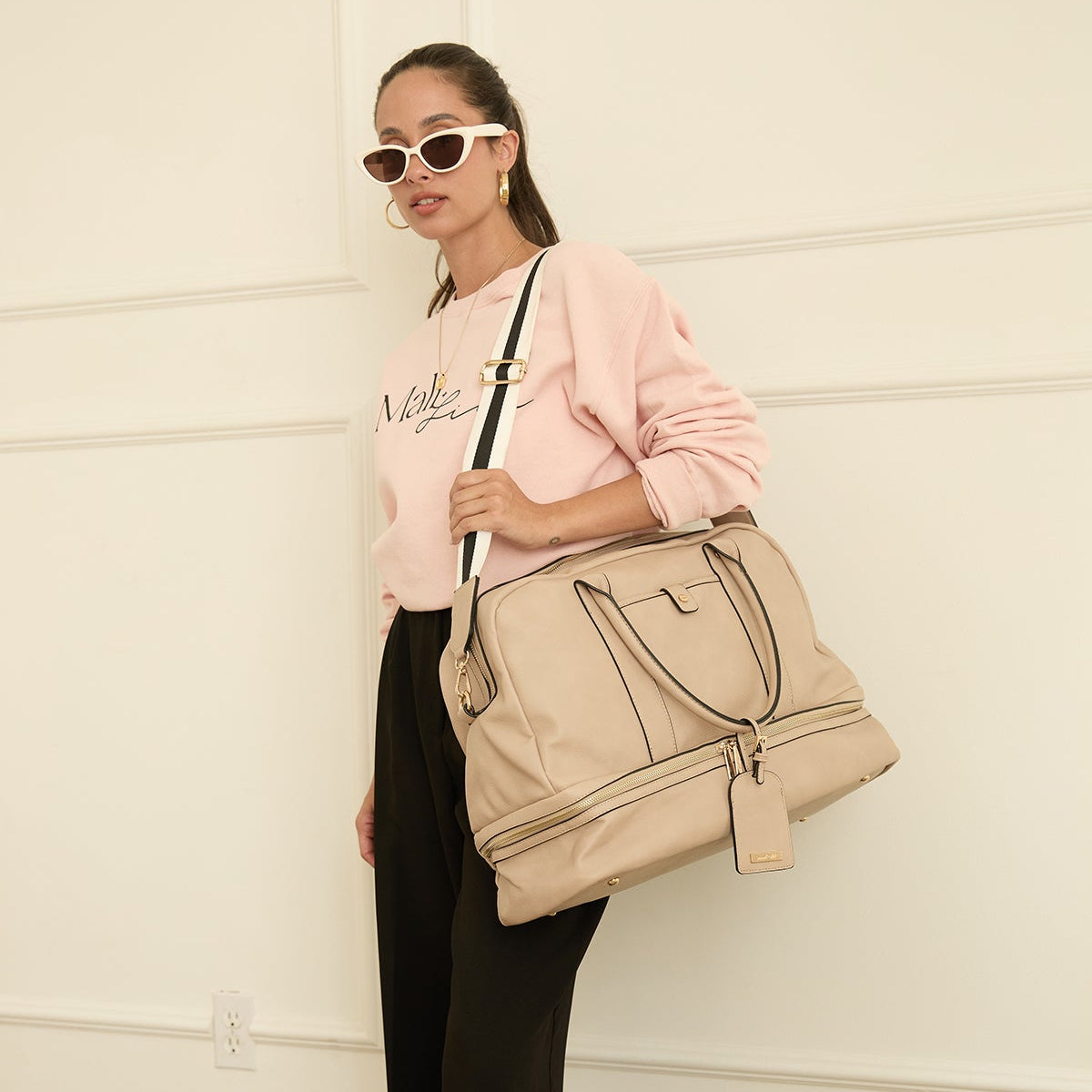 Riley Recycled  Vegan Leather Weekender Bag