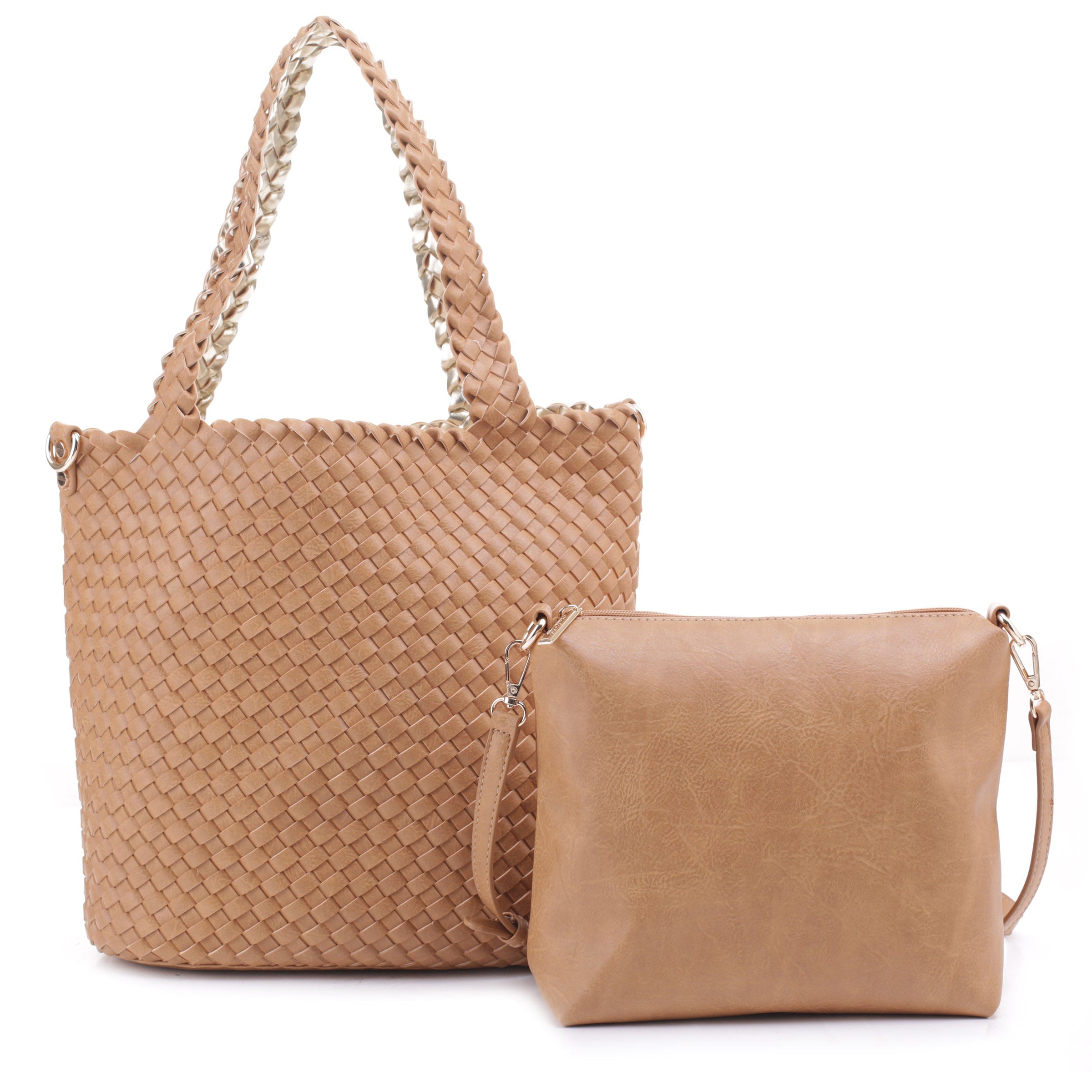 Reversible vegan leather tote bag best sale